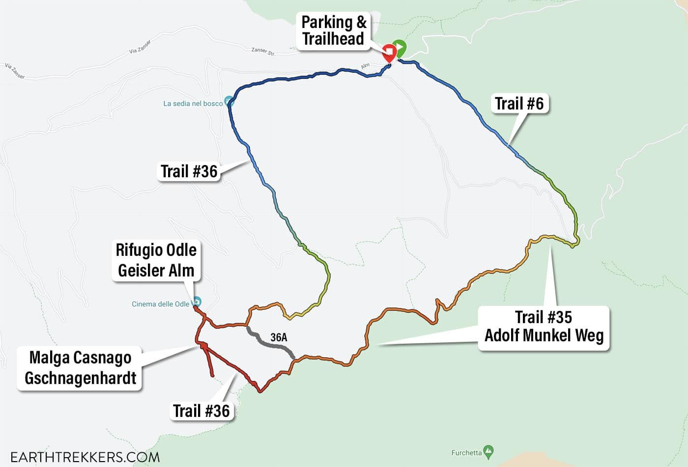 Adolf Munkel Weg Hiking Map