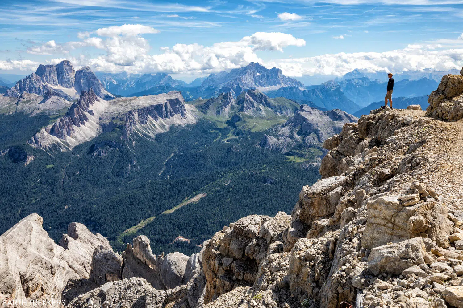 The amazing view of the Dolomites from Tofana di Mezzo