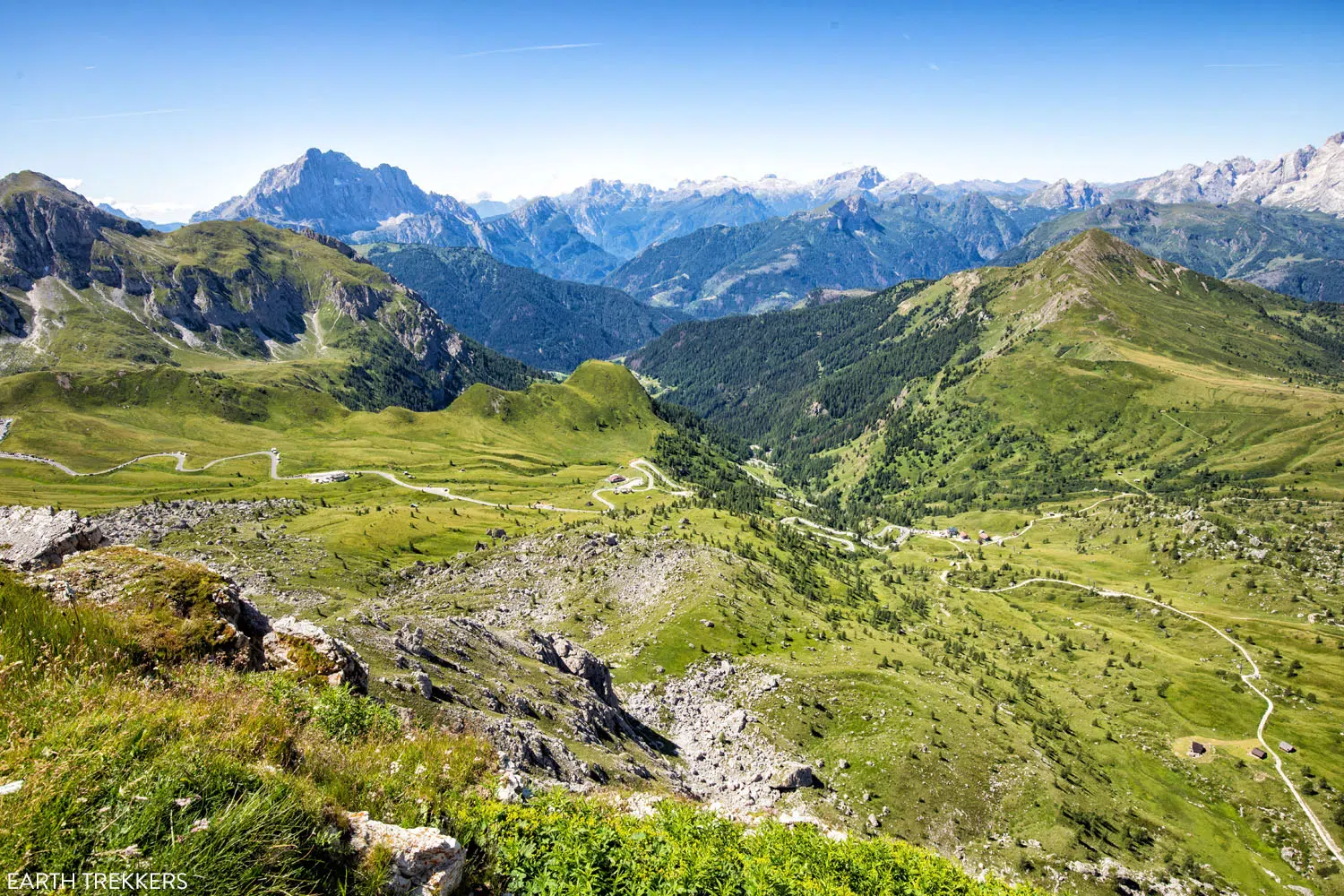 Overlooking Passo Giau from Rifugio Nuvolau