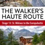 Haute Route Stage 13 St Niklaus Europahutte