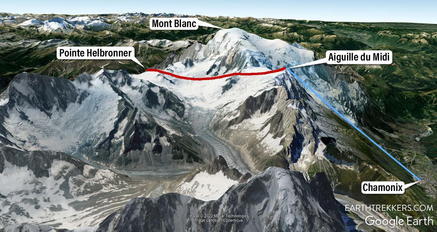 Panoramic Mont Blanc Map