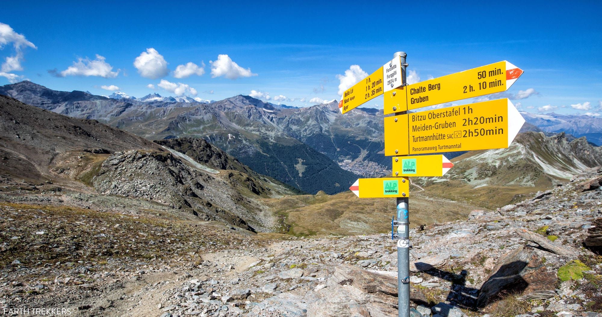 Walkers Haute Route Trail Sign