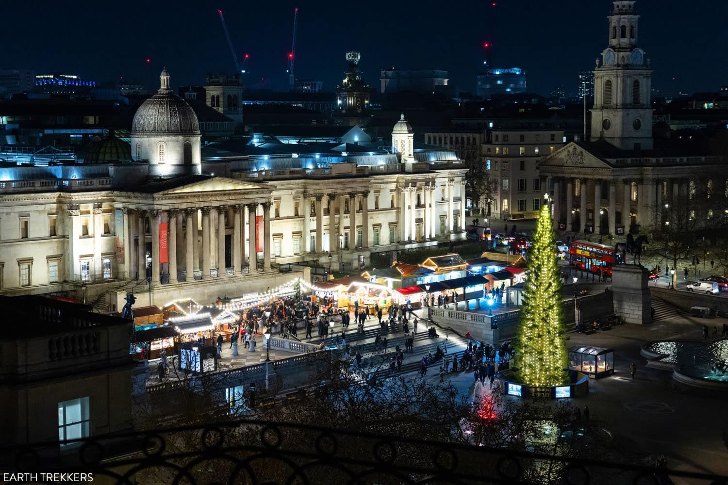 Trafalgar Square at Christmas | Things to do in London at Christmas