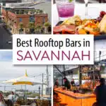 Best rooftop bars in Savannah, Georgia. Electric Moon, Myrtle & Rose, Top Deck, The Peregrin, Bar Julian, and more.