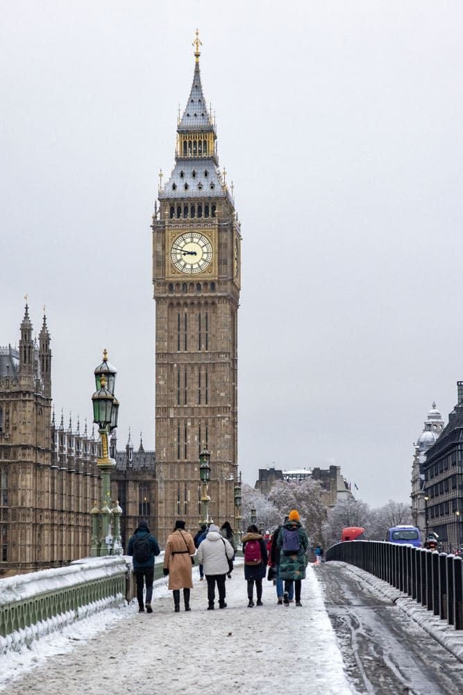 London Big Ben Snow | First time in London