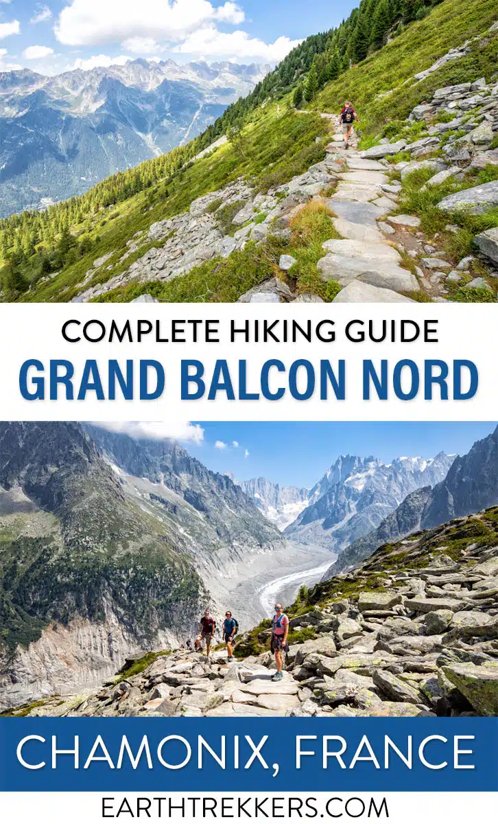 How to hike the Grand Balcon Nord trail in Chamonix, France, from Plan de l'Aiguille to Montenvers, with Mer de Glace ice cave.