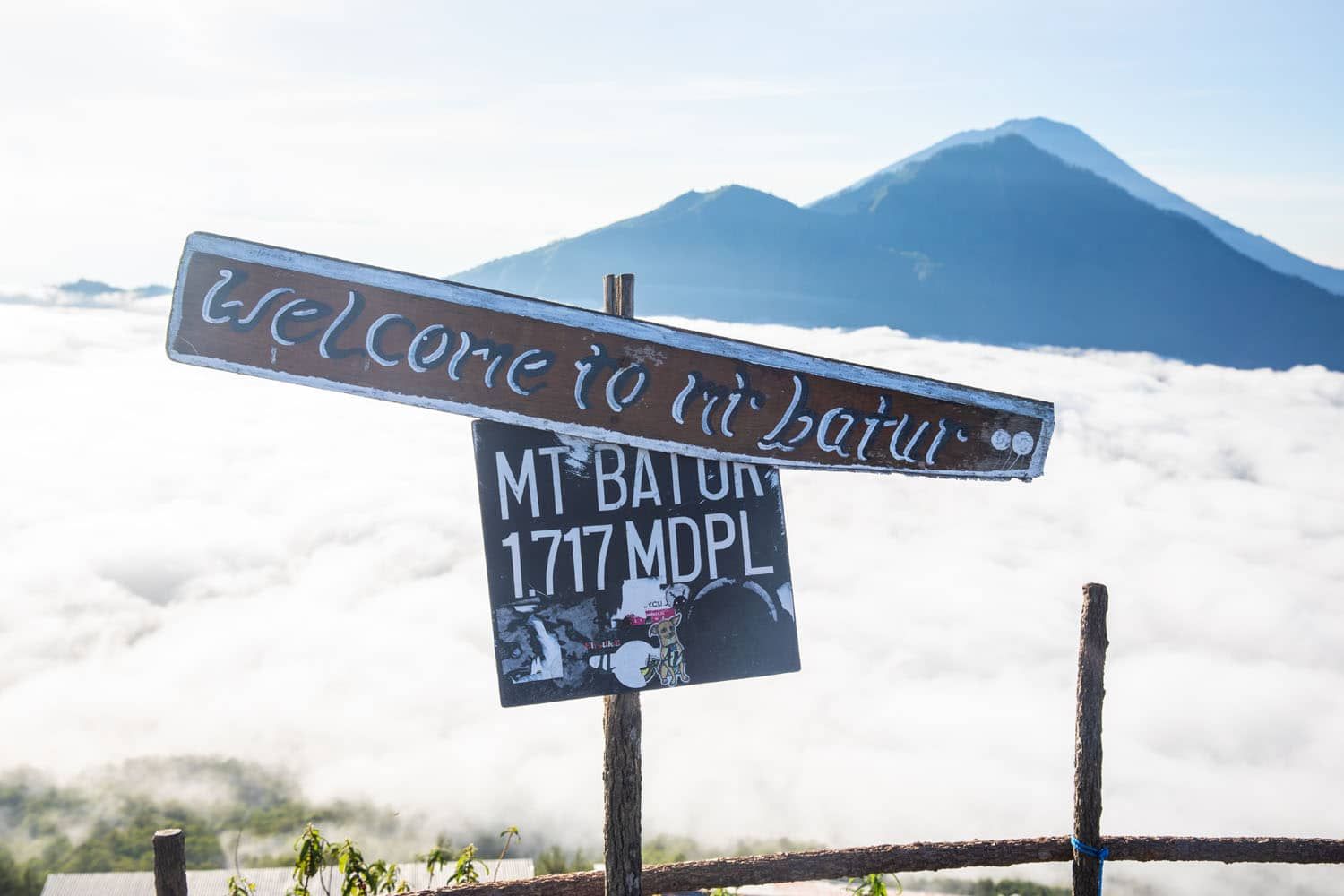 Welcome to Mount Batur Sign