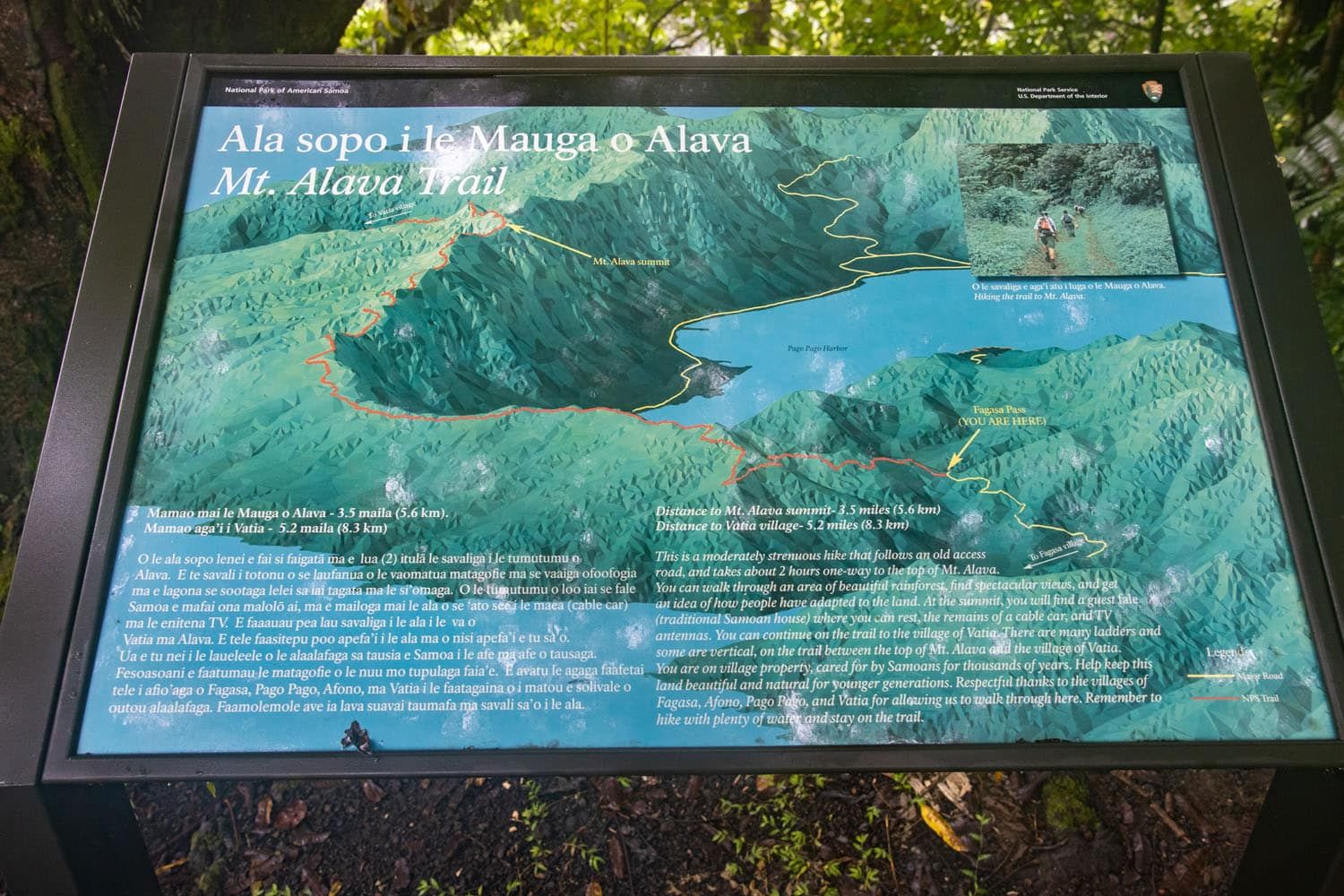 Mount Alava Trailhead Sign