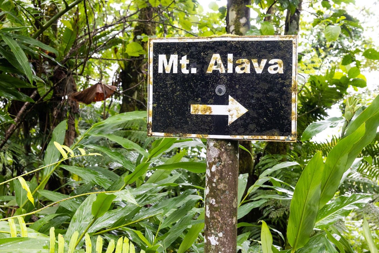 Mt Alava Sign