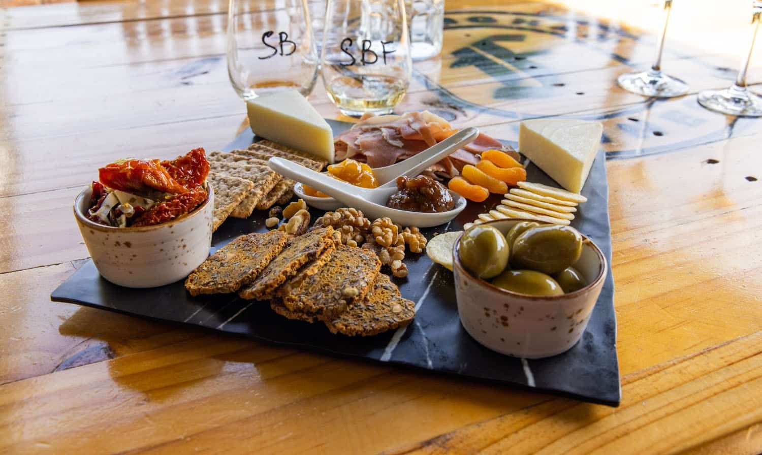 Framingham Wines Charcuterie Board | Two Week South Island New Zealand Itinerary