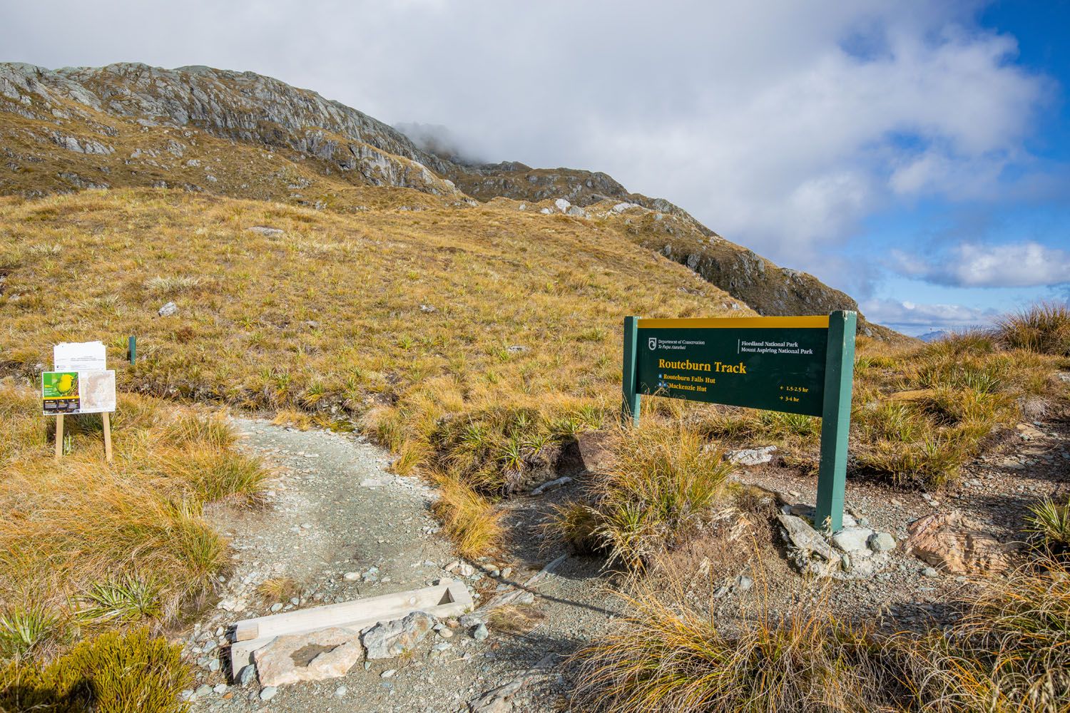 Routeburn Track Sign
