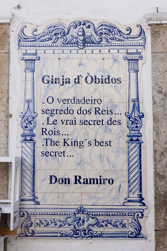 Obidos Ginja Sign | Best things to do in Óbidos