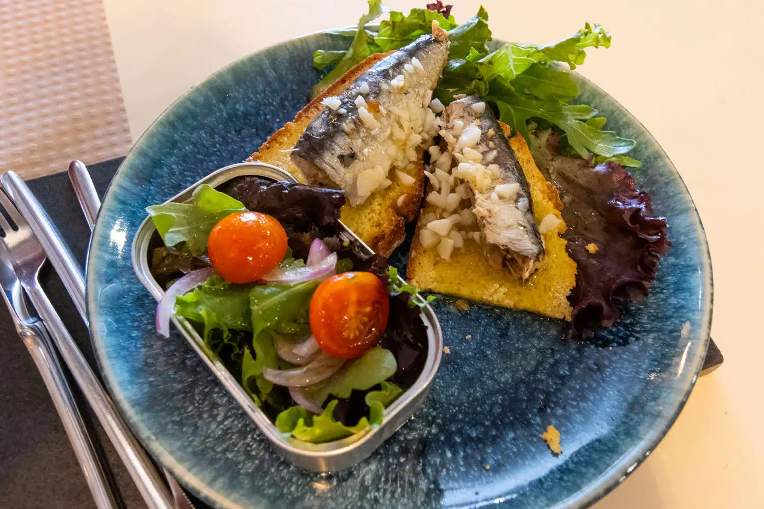 Sardines and Corn Bread