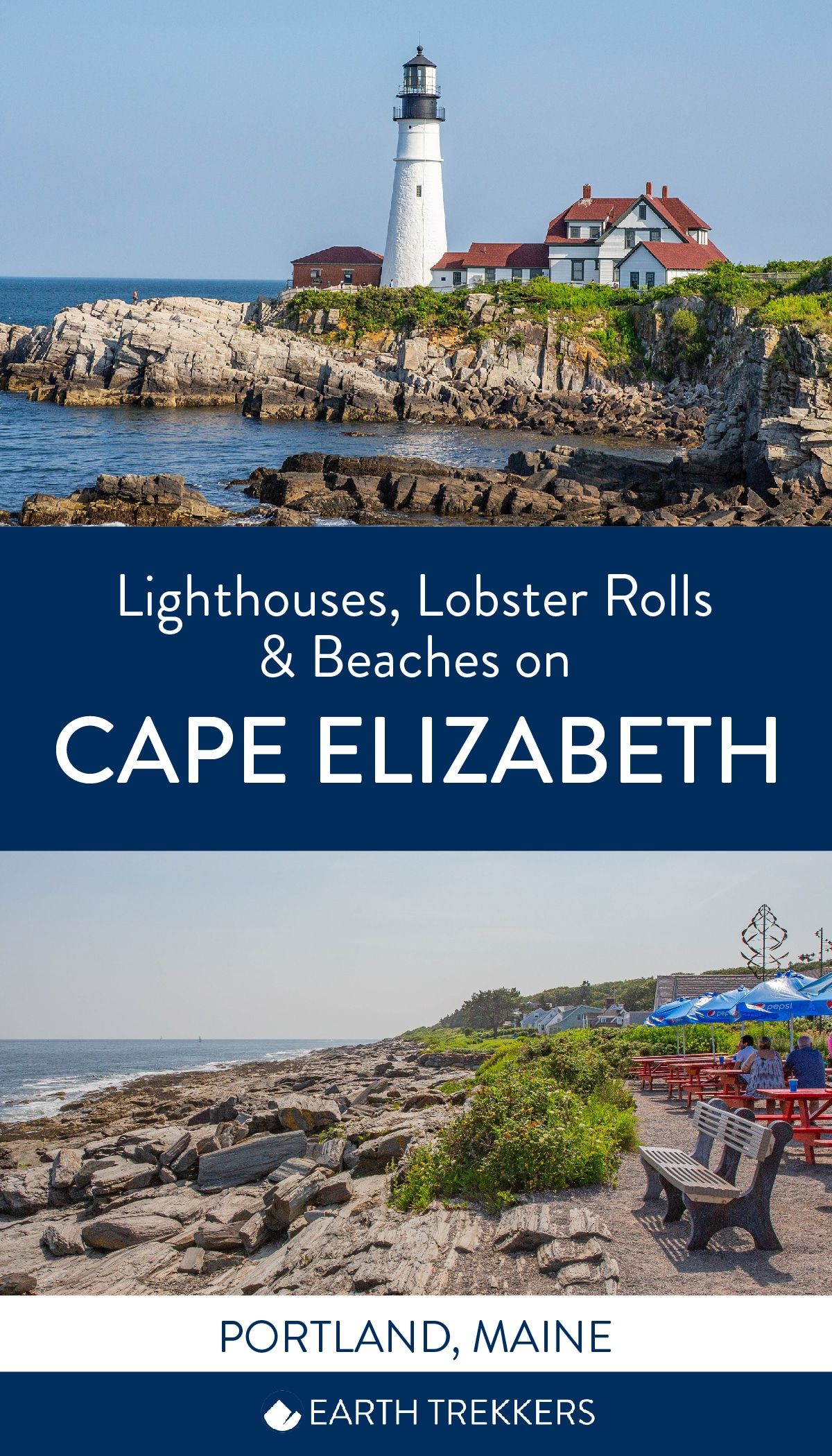 Best things to do in Cape Elizabeth, Maine. Where to get lobster rolls, best lighthouses to visit, and top beaches to visit.