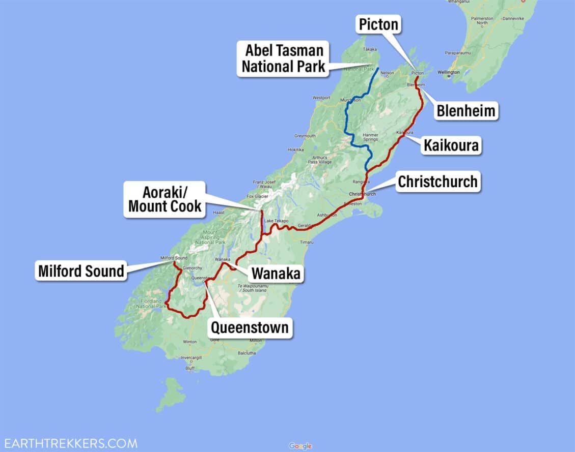 10 Day South Island New Zealand Itinerary 4 Different Ways Earth Trekkers