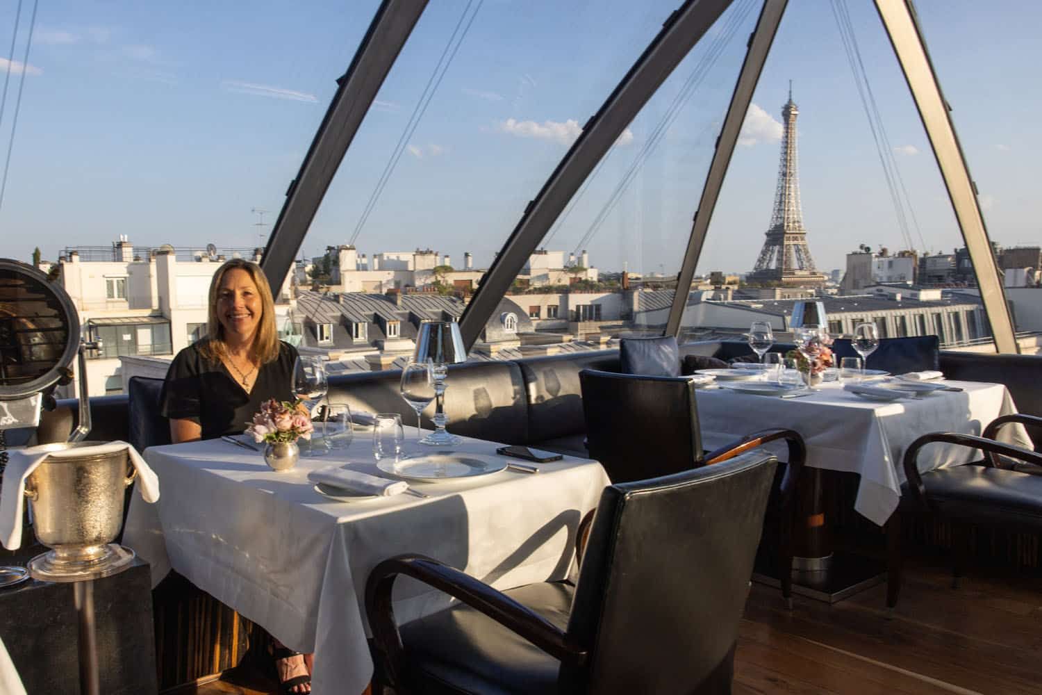 Julie at LOiseau Blanc | Best Rooftop Bars in Paris