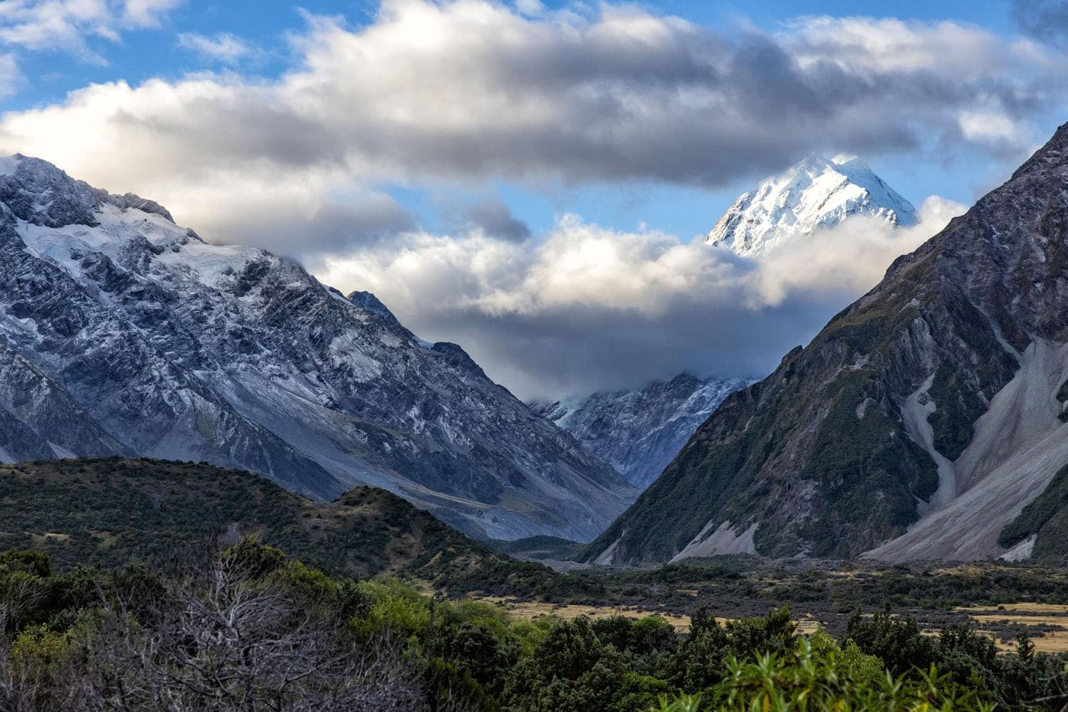 Mount Cook and Clouds
