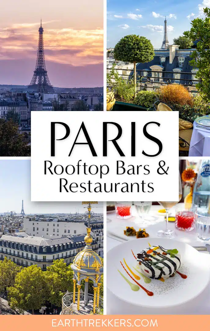 Best rooftop bars and restaurants in Paris. Where to eat and drink with views of the Eiffel Tower, Arc de Triomphe, and more.