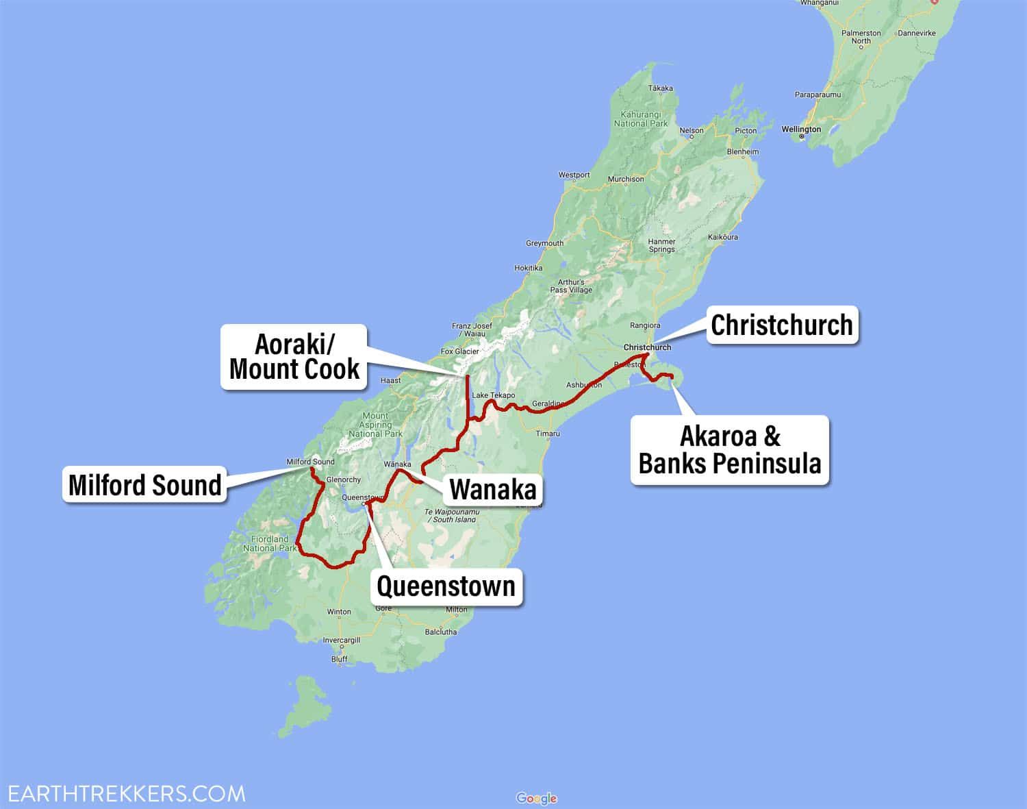 South Island New Zealand 10 Day Itinerary