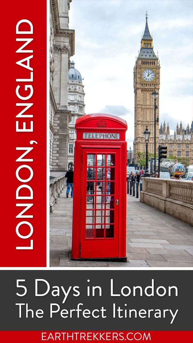 5 Day London England Itinerary