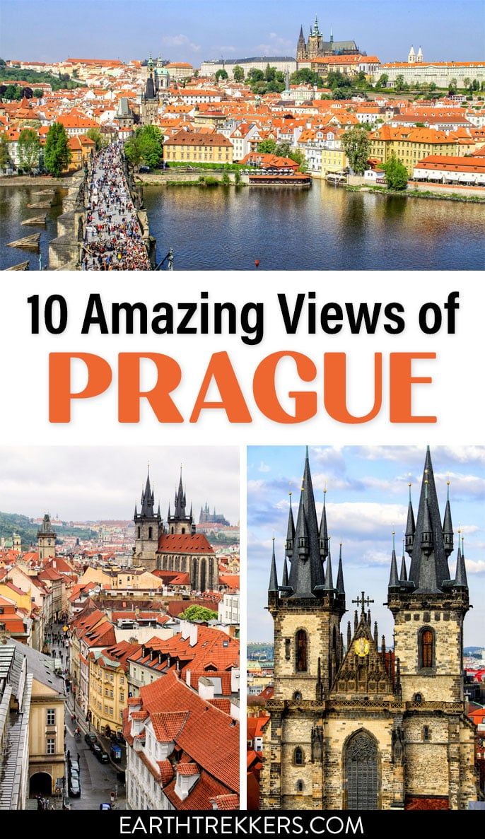 10 best views of Prague. Best photo spots in Prague: Charles Bridge, Old Town Tower Bridge, Old Town Hall Tower, and more.