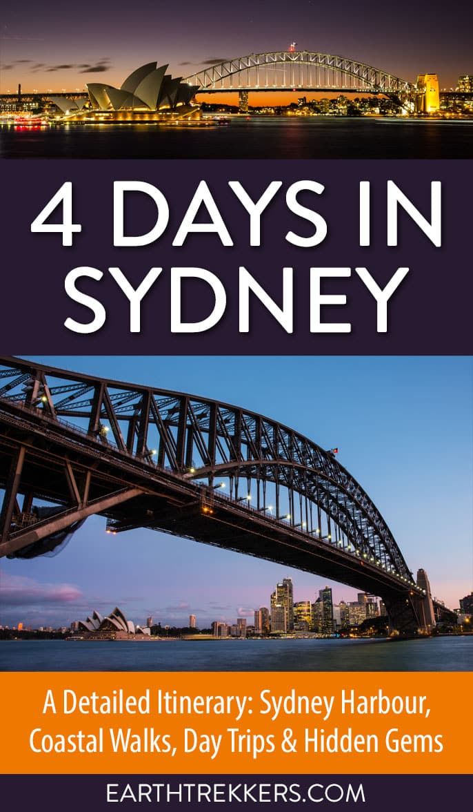 4 day Sydney itinerary. Best way to spend 4 days in Sydney. Sydney Harbour, Coogee to Bondi Walk, and more plus hidden gems.