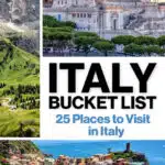25 of the best places to visit in Italy. Includes Rome, Florence, Venice, Cinque Terre, Dolomites, Milan, and more.