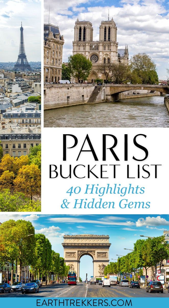 Paris Bucket List: The best things to do in Paris. Eiffel Tower, Montmartre, Louvre, Versailles, cafes, and more.