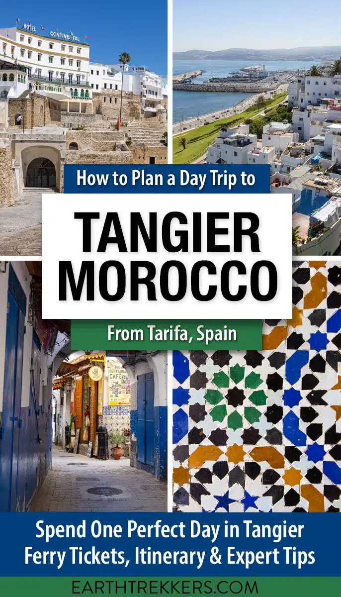 How to plan a day trip to Tangier, Morocco from Tarifa, Spain. Getting to Tangier by ferry, best things to do in Tangier with a walking route.