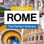 2 Day Rome Itinerary: Colosseum, Vatican, St. Peter's Basilica, Trevi Fountain, and more. With maps, restaurants, and hotels.