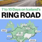 Iceland 10 day Ring Road Itinerary with the Golden Circle, Reykjavik, Skogafoss, Kirkjufell, Snaefellsnes Peninsula, and more.