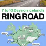 Iceland 10 day Ring Road Itinerary with the Golden Circle, Reykjavik, Skogafoss, Kirkjufell, Snaefellsnes Peninsula, and more.