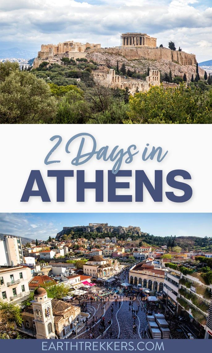 2 day Athens Itinerary. Visit the Acropolis, Parthenon, temples, Greek and Roman ruins, rooftop bars, and more.