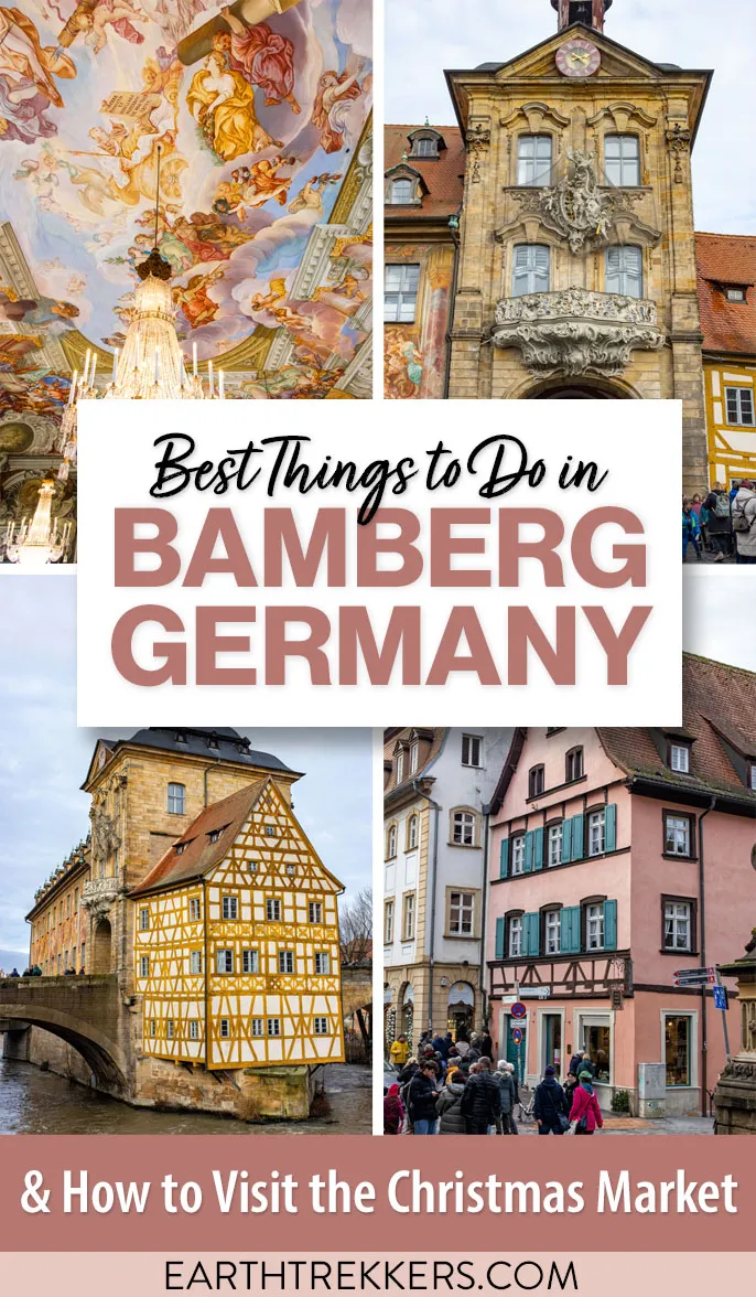 Best things to do in Bamberg, Bavaria, Germany. How to plan a day trip from Nuremberg. Photos the Bamberg Christmas market.
