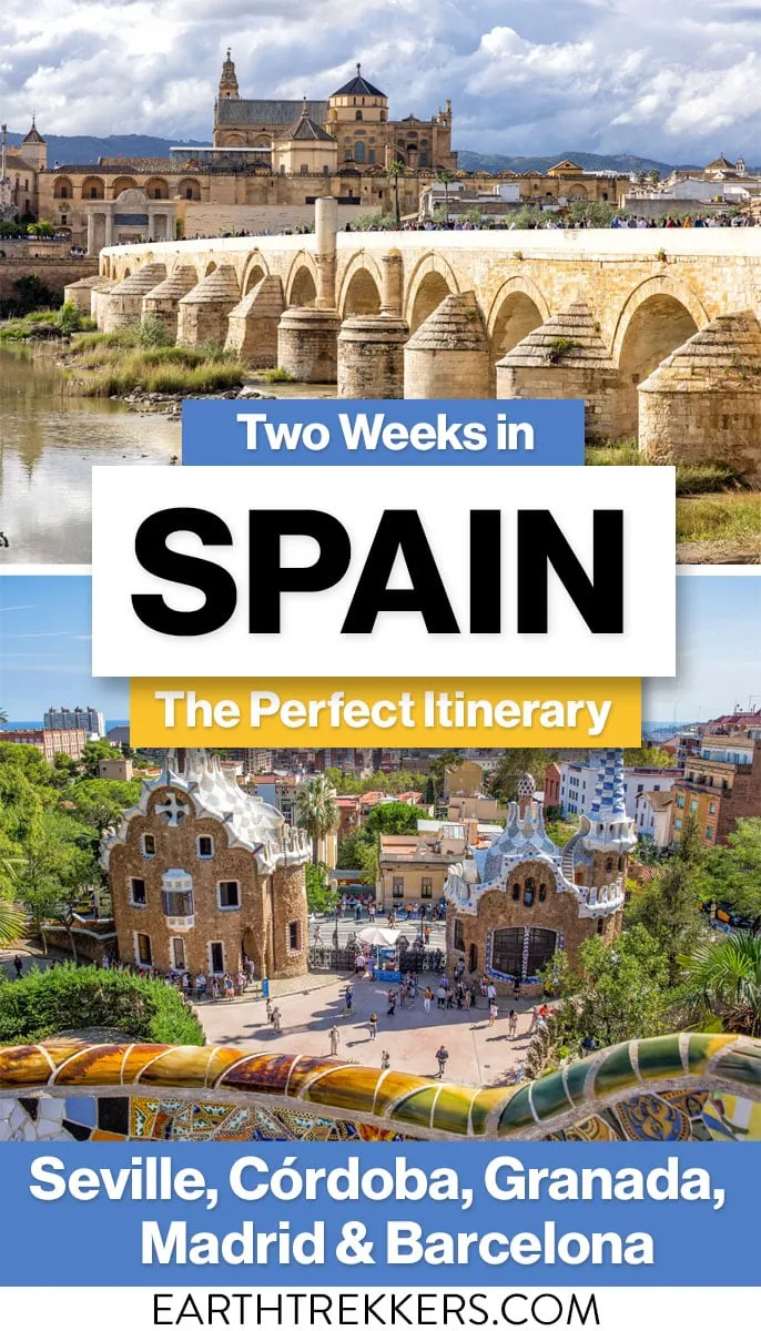 On this 14 day Spain itinerary, visit Barcelona, Madrid, Córdoba, Seville, and Granada. Tour the Alhambra, day trip to Girona or Montserrat, and visit Toledo.