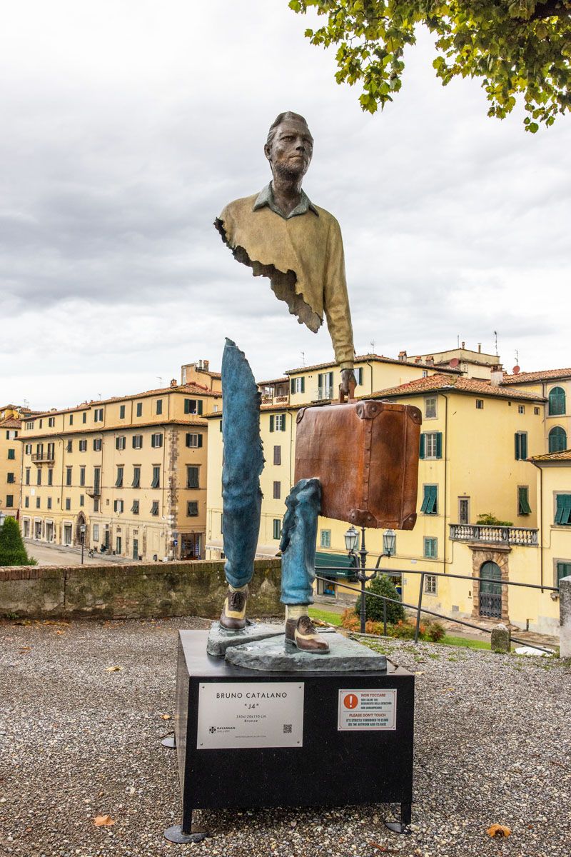 Bruno Catalano Statue in Lucca, Italy