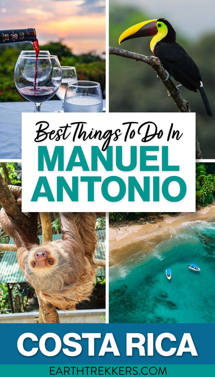 Best things to do in Manuel Antonio, Costa Rica. Best beaches, ziplining tours, night tours, Nauyaca Waterfall, and more.