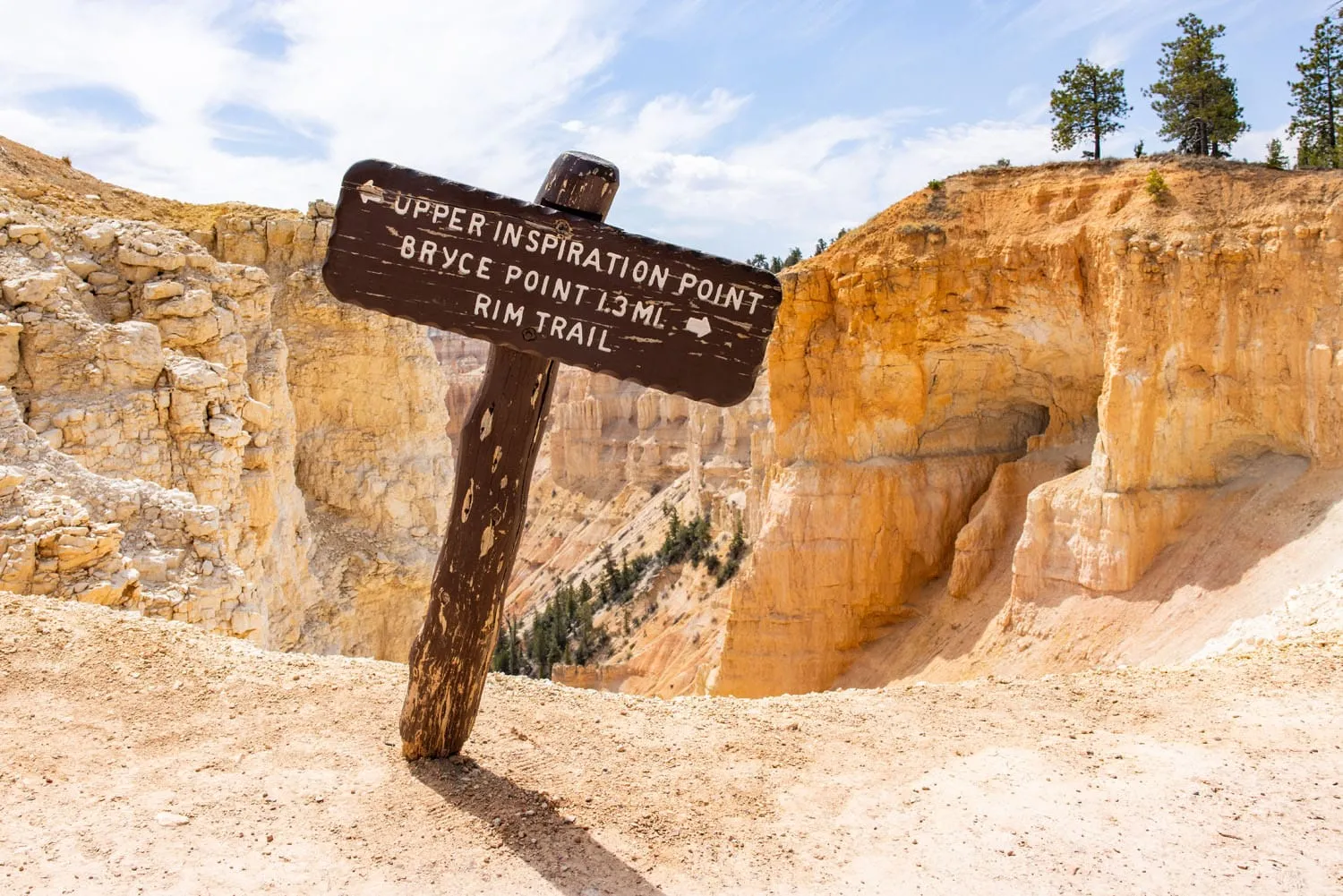 Bryce Canyon Rim Trail Sign