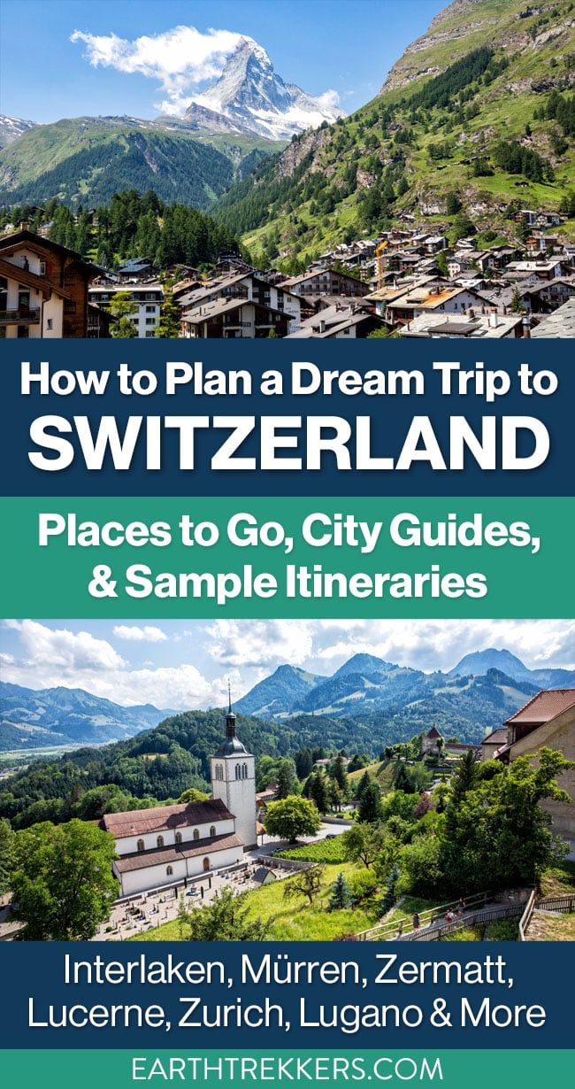 Switzerland Travel Guide. Places to visit in Switzerland: Lucerne, Zurich, Jungfraujoch, Murren, Jungfrau Region, Bernese Oberland, Zermatt, Lausanne, Lugano, and the Walker's Haute Route. Plus a detailed Switzerland itinerary.