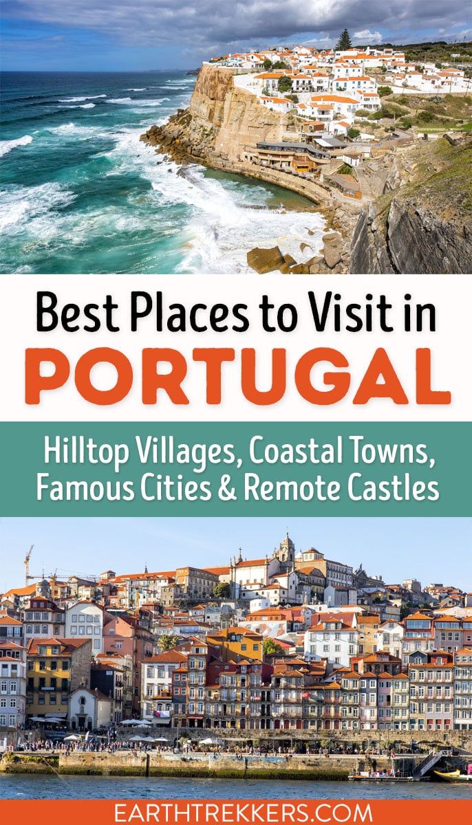 Best towns and cities to visit in Portugal. Lisbon, Porto, Sintra, Obidos, Funchal, Ponta Delgada, Evora, Monsanto, and more.