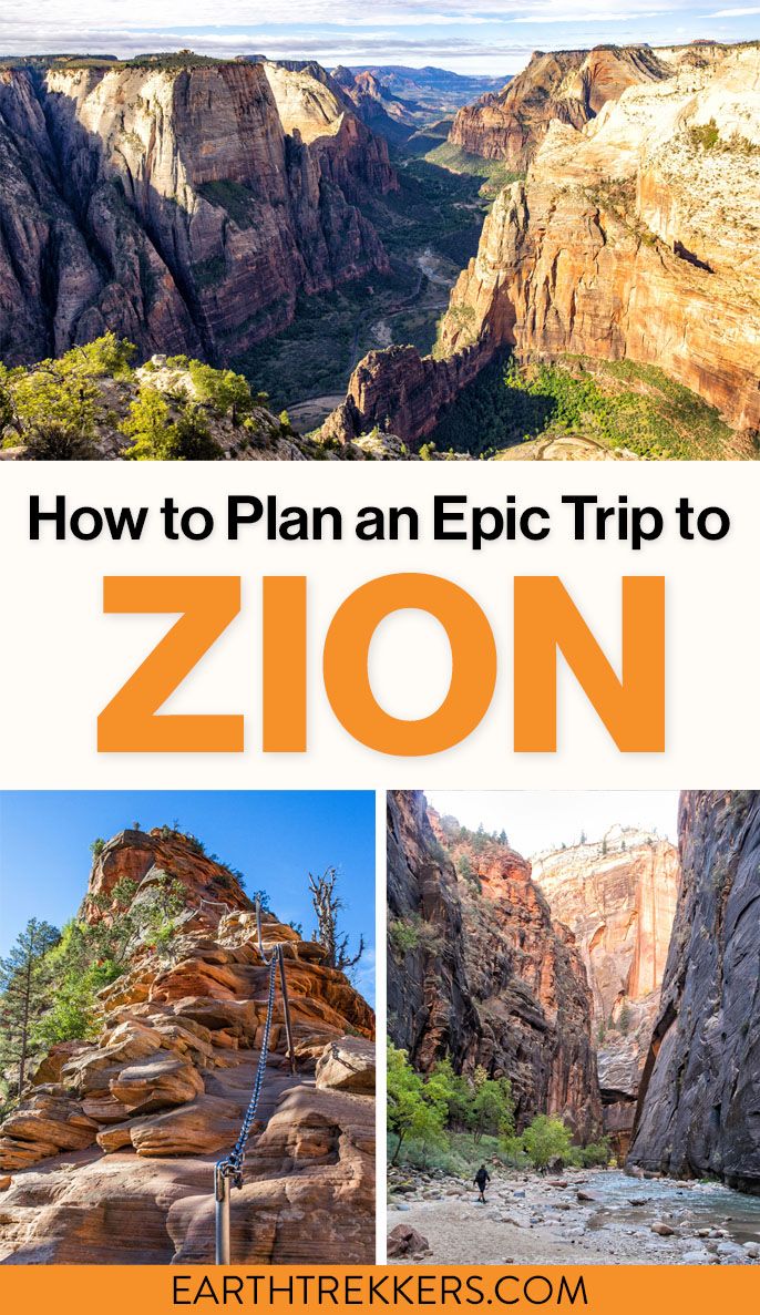 Zion National Park Itinerary. Angels Landing, Canyon Overlook, Observation Point, the Narrows.
