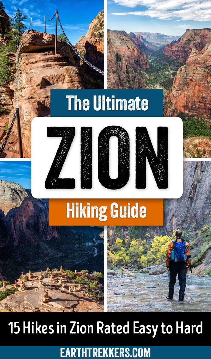 Best Hikes in Zion National Park: Angels Landing, the Narrows, Observation Point, the Subway, Canyon Overlook, and more.