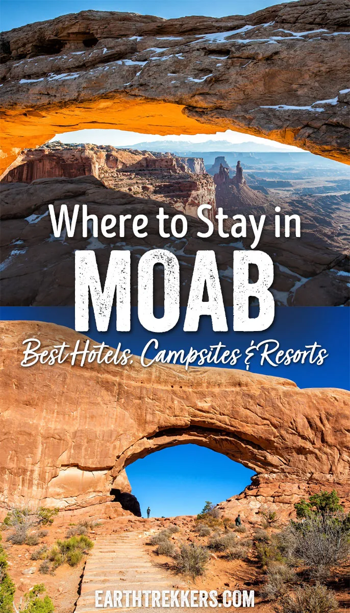 Where to stay in Moab, Utah to visit Arches and Canyonlands National Park, plus Dead Horse Point and Goblin Valley.
