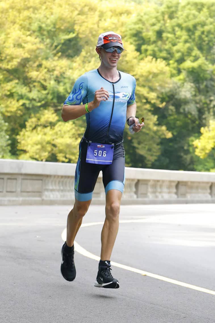 Tyler on Ironman Louisville Run Course