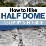 How to hike Half Dome in Yosemite National Park, California. How to get a permit and lots of photos of the trail.