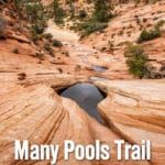 Many Pools Trail hiking guide, Zion National Park, Utah. This short, fun hike is perfect for escaping the crowds.