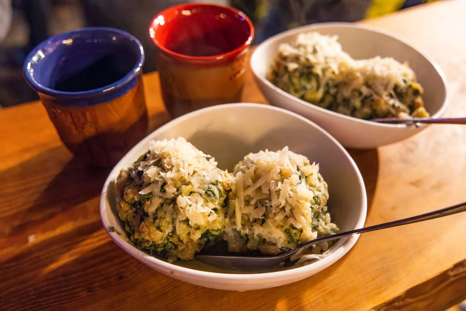 Spinatknodel with Parmesan