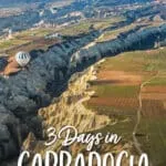 Three days in Cappadocia, Turkey Itinerary. Hot air balloon ride, best hikes, where to stay, and where to eat.