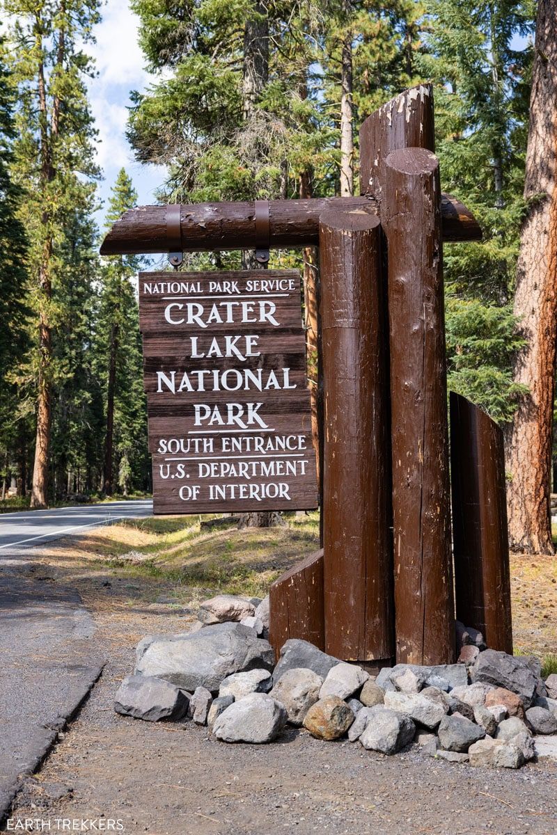 Crater Lake National Park Sign