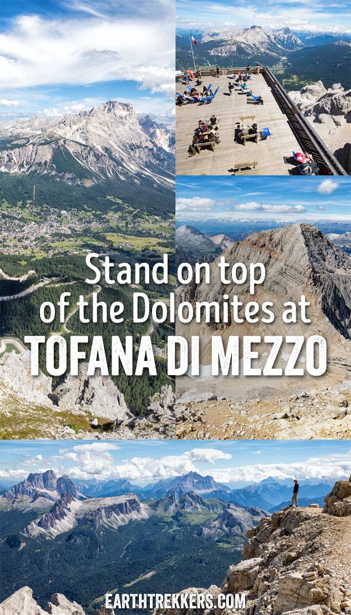 How to ride the Tofana-Freccia nel Cielo cable car to Cima Tofana and hike to Tofana di Mezzo, one of the tallest peaks in the Dolomites, Italy.